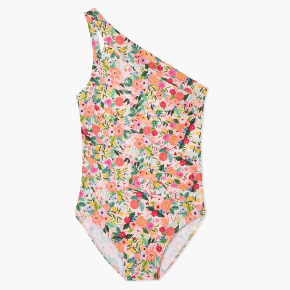 Summersalt Floral One-Shoulder Swim One Piece